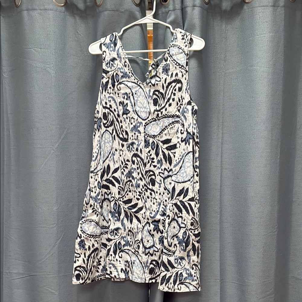 Lucky Brand Blue and White Patterned Dress